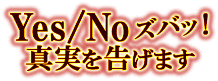 Yes/Noズバッ！　真実を告げます